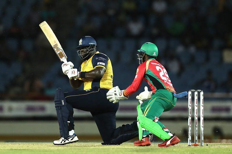 Rahkeem Cornwall in action during a CPL match (Image Credits: Windies Cricket)