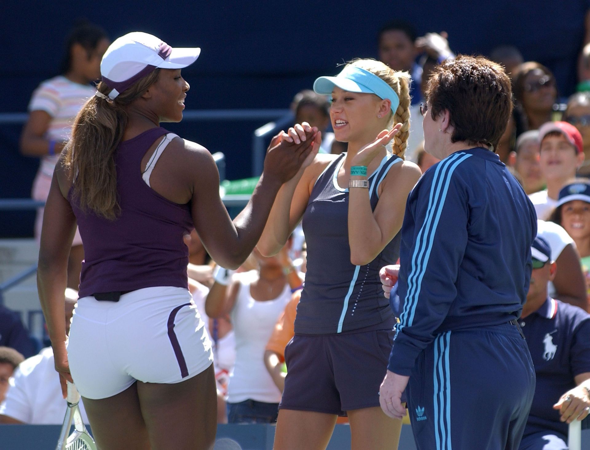 Williams and Kournikova at the 2005 US Open