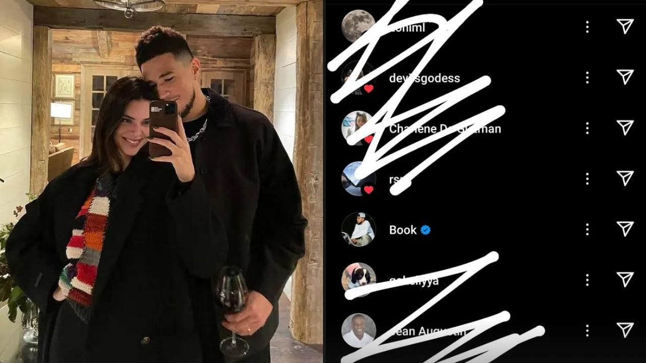 Devin Booker was caught peeking his past photo with ex-girlfriend Kendall Jenner