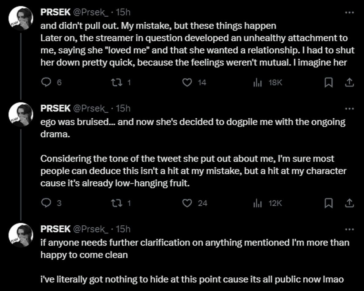 “Extremely disgusting”: Kick streamer accuses xQc's friend PRSEK of ...