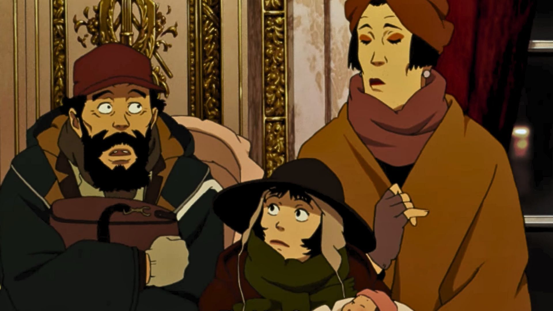 Still from Tokyo Godfathers (Image via Madhouse)
