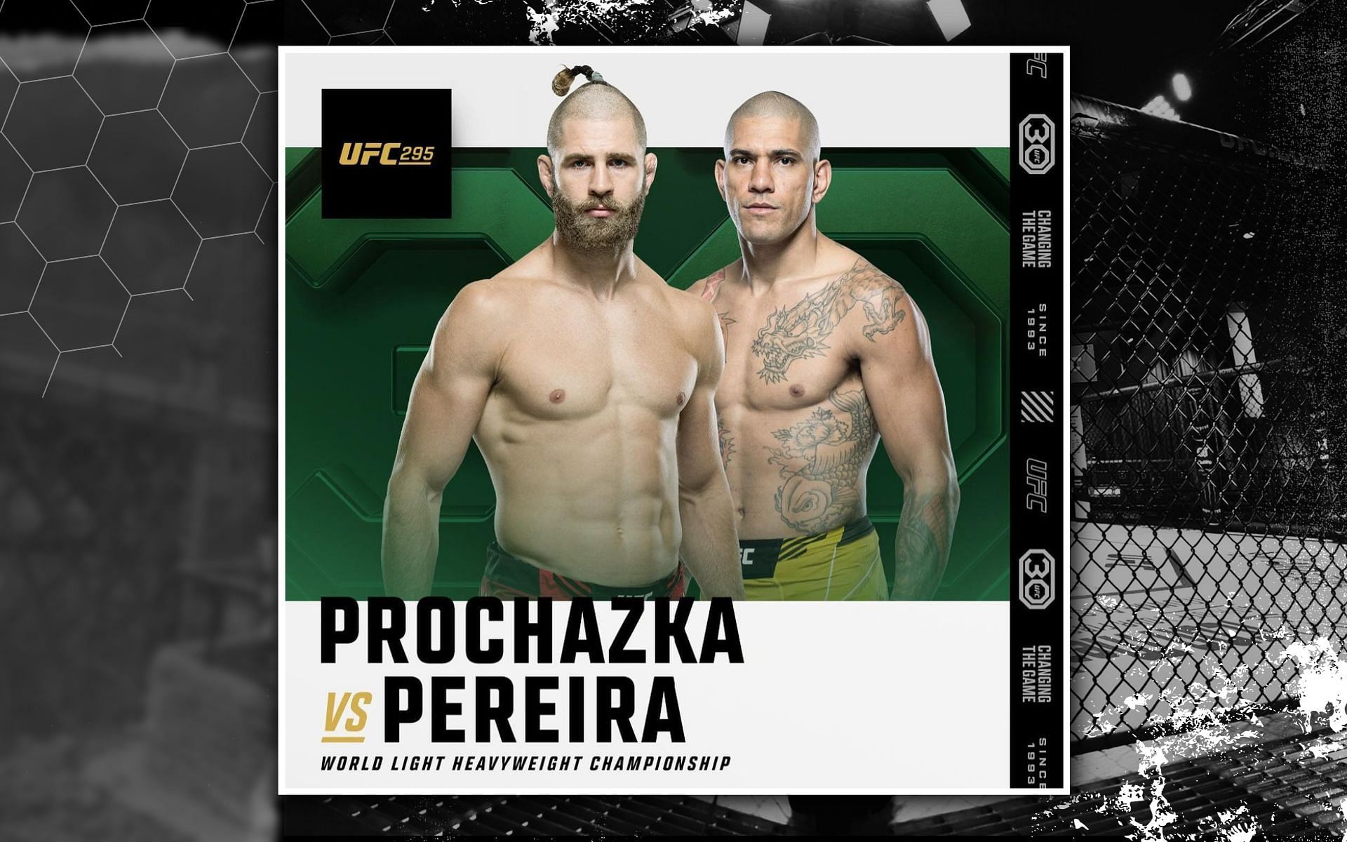 Alex Pereira vs. Jiri Prochazka for the light-heavyweight title.  [Image credits: @ufc via Instagram]