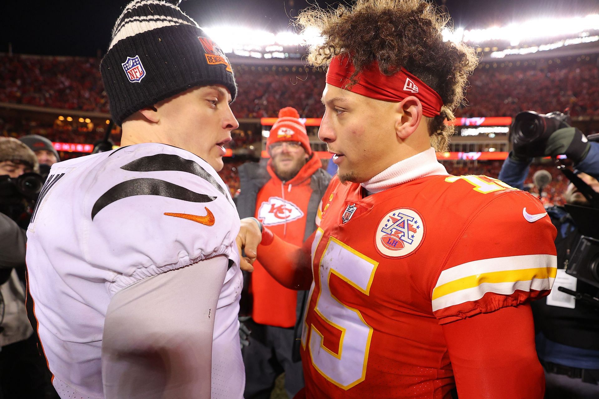 Cincinnati Bengals' Joe Burrow and Kansas City Chiefs' Patrick Mahomes