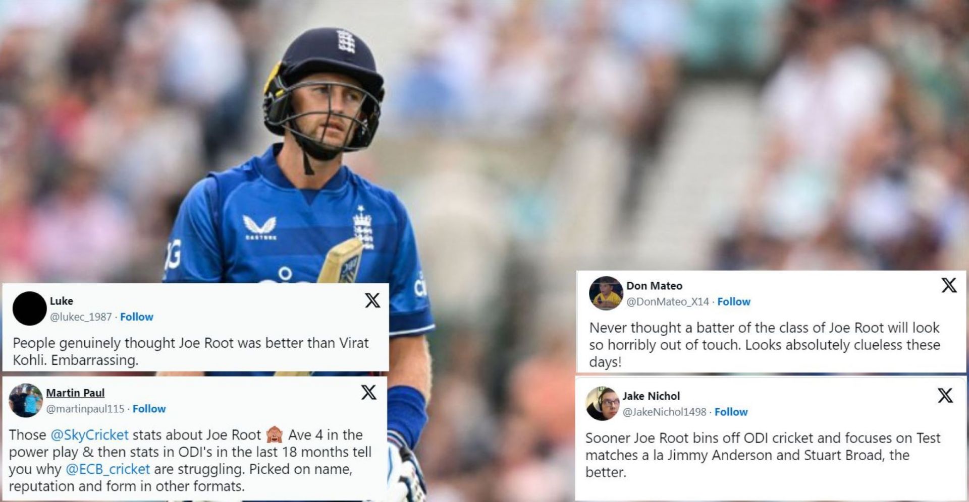 Root continued his horrific run with the bat in the 2023 World Cup