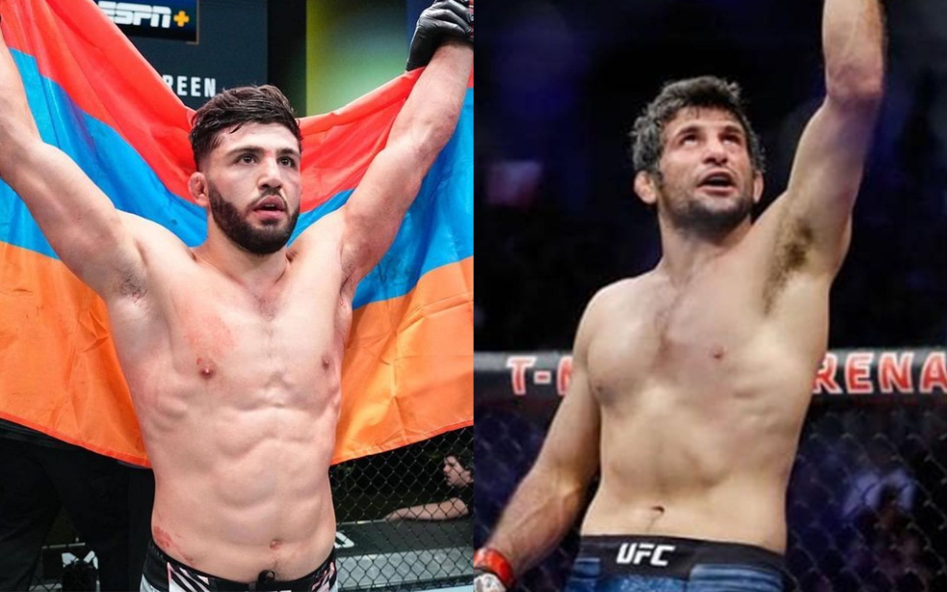Arman Tsarukyan (left) and Beneil Dariush (right) (Images via @beneildariush and @arm_011 Instagram)