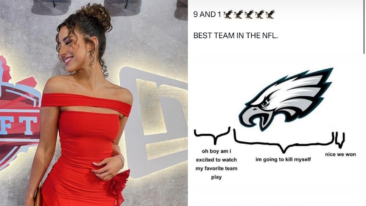 Gia Duddy showed her support for the Philadelphia Eagles on Monday night which had many questioning where her loyalty lies. 