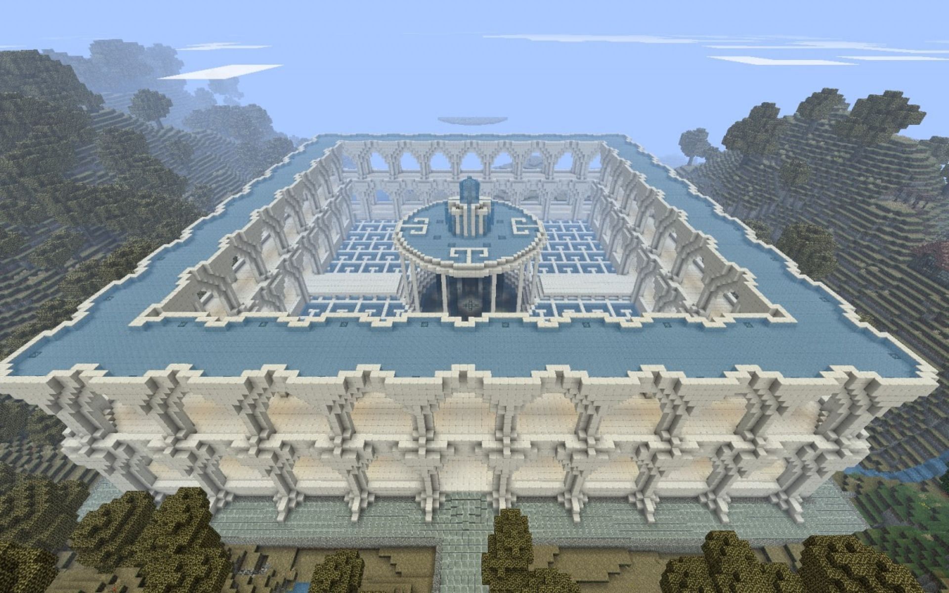 A modern take on an Ocean Monument (Image via Planet Minecraft)