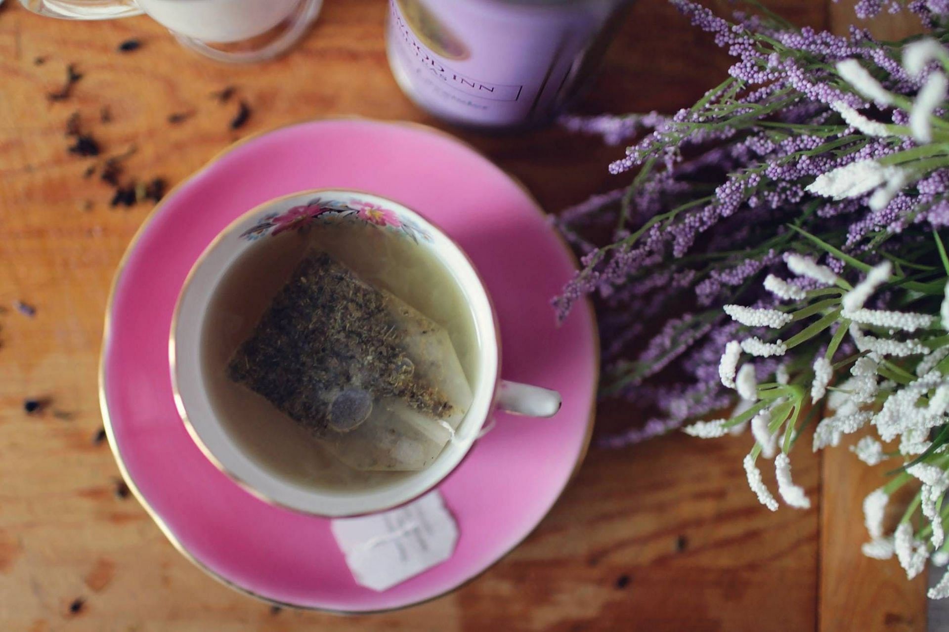 Lavender tea as one of the stress-relief teas (image sourced via Pexels / Photo by Leah)