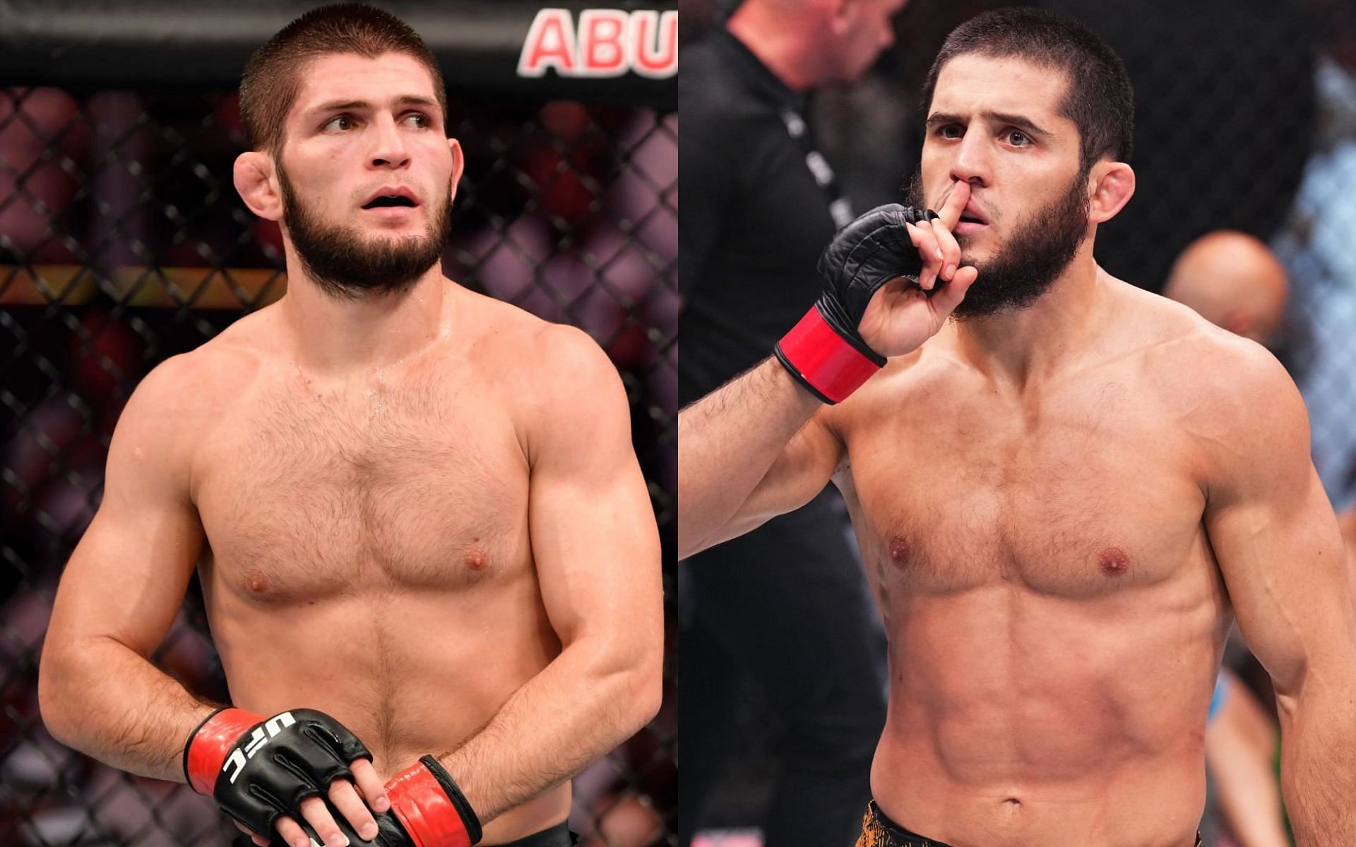 Khabib Nurmagomedov (left) and Islam Makhachev (right) [Images Courtesy: @GettyImages]
