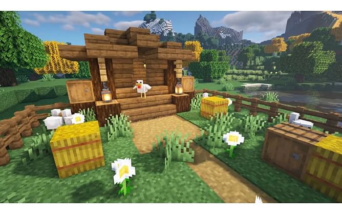 How to make chicken coop in Minecraft