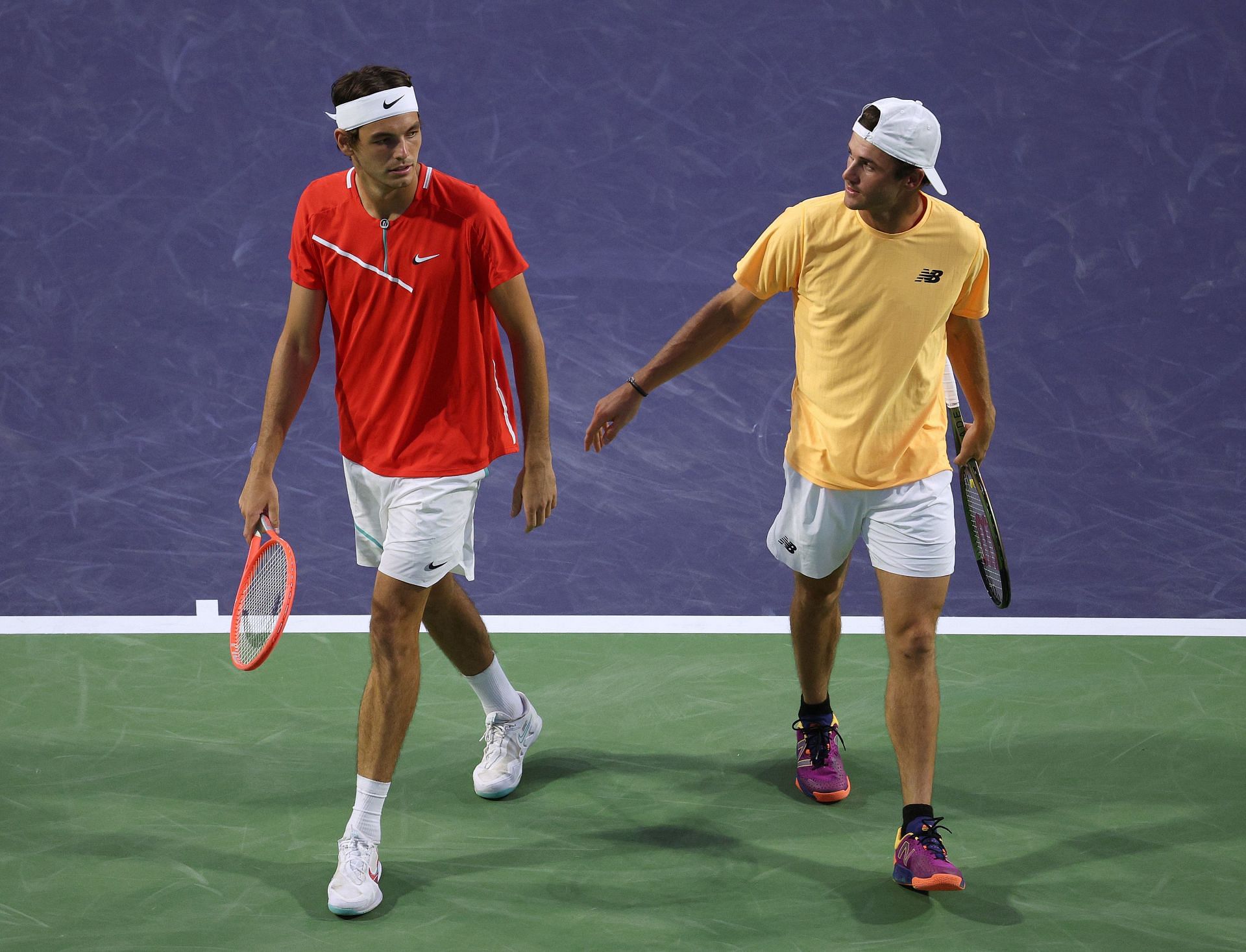 Taylor Fritz and Tommy Paul at the BNP Paribas Open