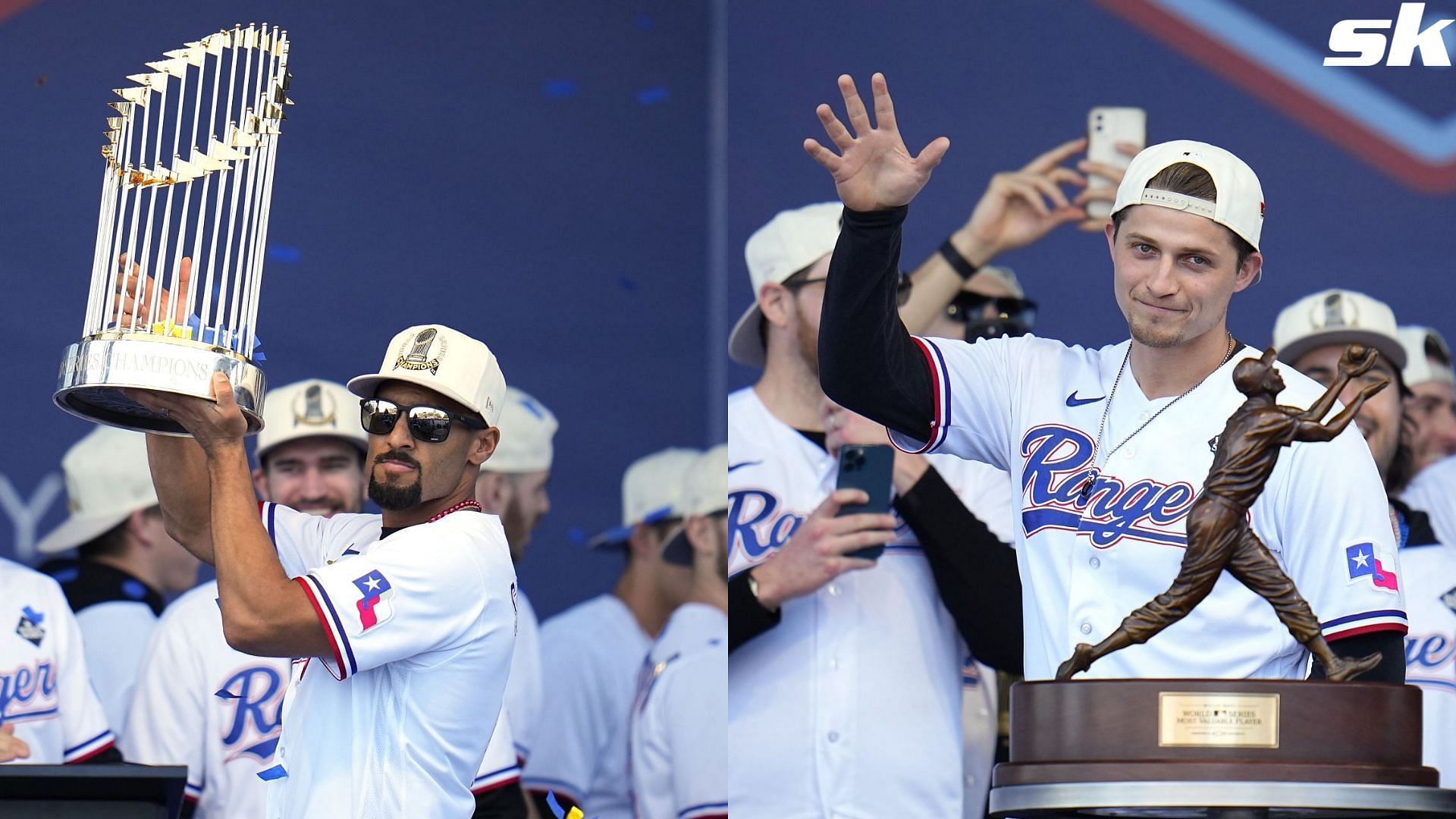 The Gonzalez family created a spectacular holiday display celebrating the Texas Rangers