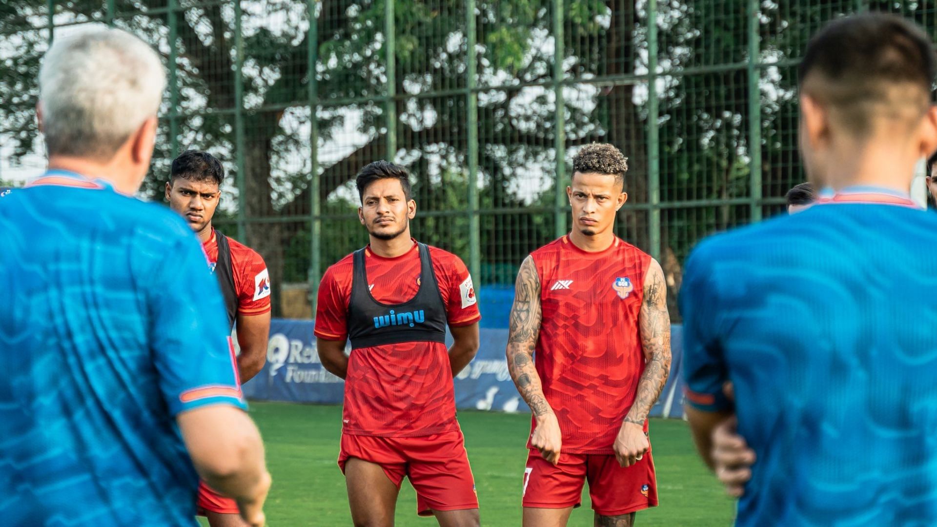 FC Goa players training ahead of their clash against Jamshedpur FC.