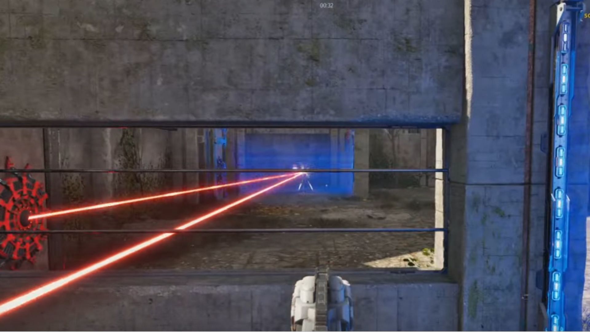 The jammer will disable the laser barrier. (Image via Devolver Digital)
