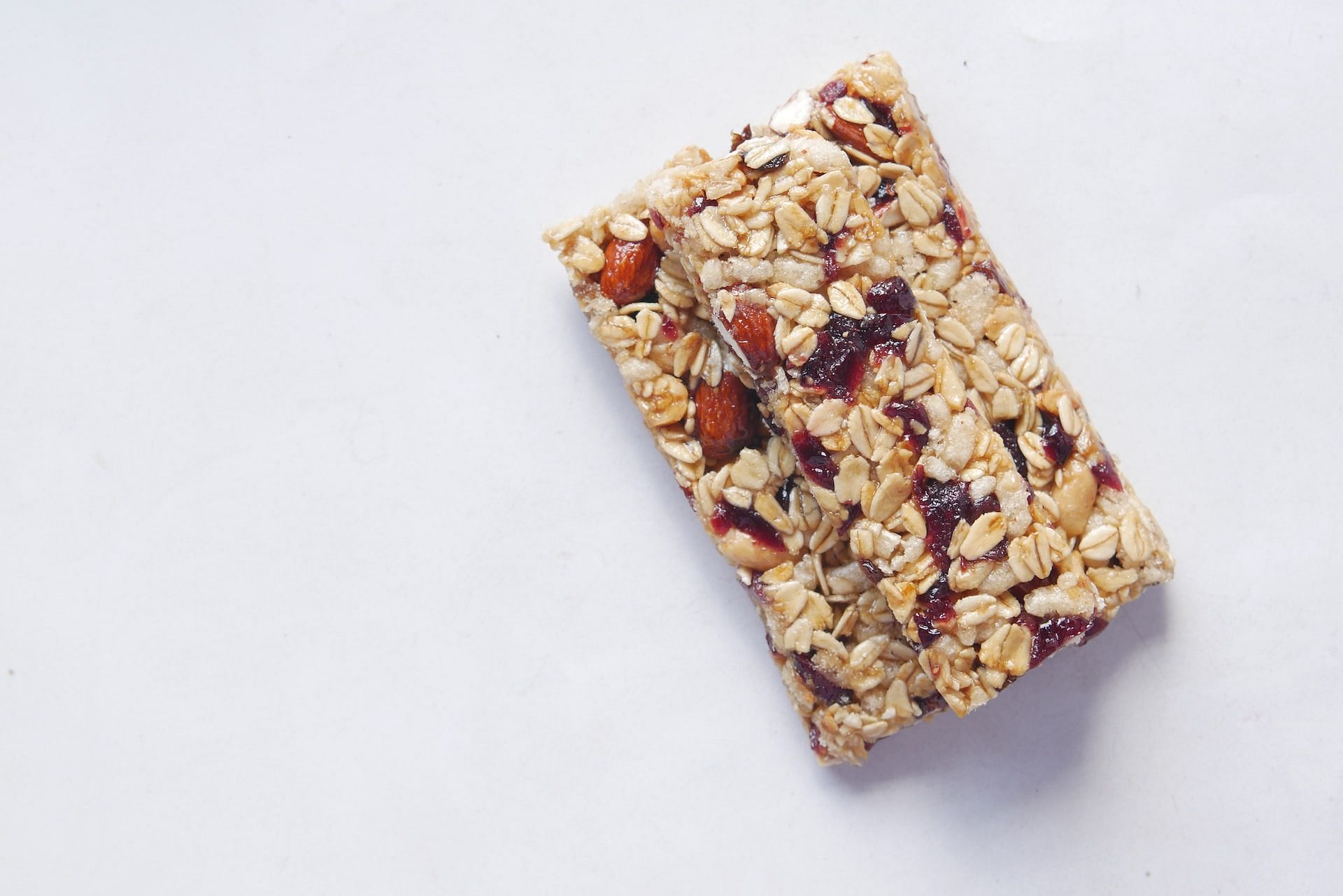 Energy bars are loaded with carbs and sugar. (Image via Unsplash/Towfiqu barbhuiya)