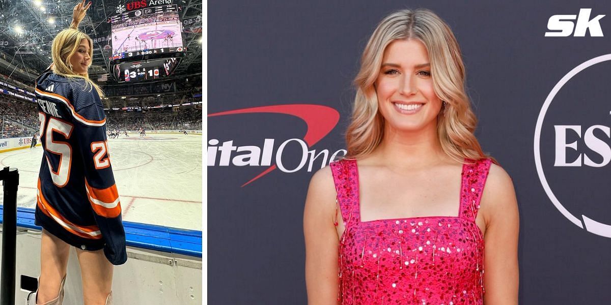 Eugenie Bouchard shows off her hockey passion for New York Islanders in NHL clash vs. Philadelphia Flyers