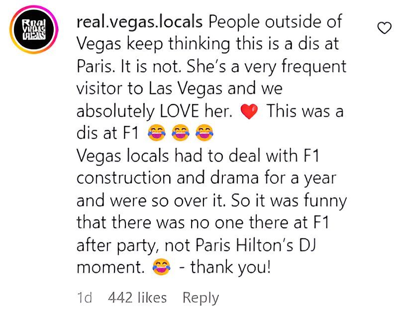 The post owner explains the video (image via @real.vegas.locals on Instagram)