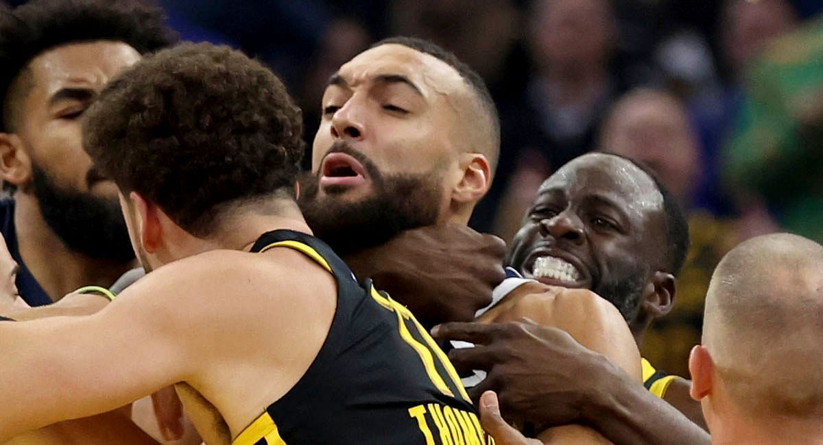 Draymond Green put Rudy Gobert in a chokehold on Tuesday.