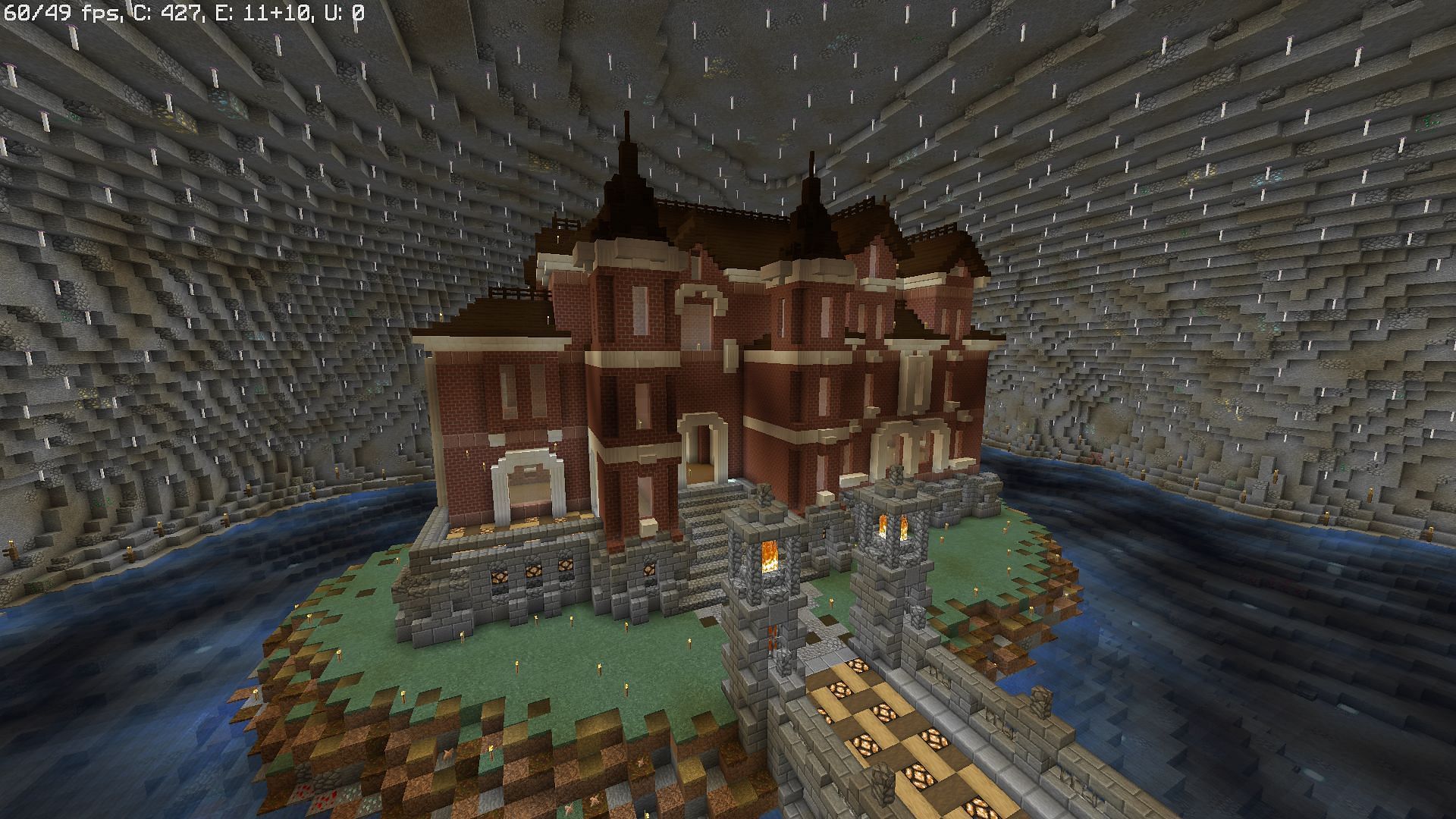 With enough space, Minecraft players can make a mansion of their dreams all underground (Image via Aminto9/Reddit)