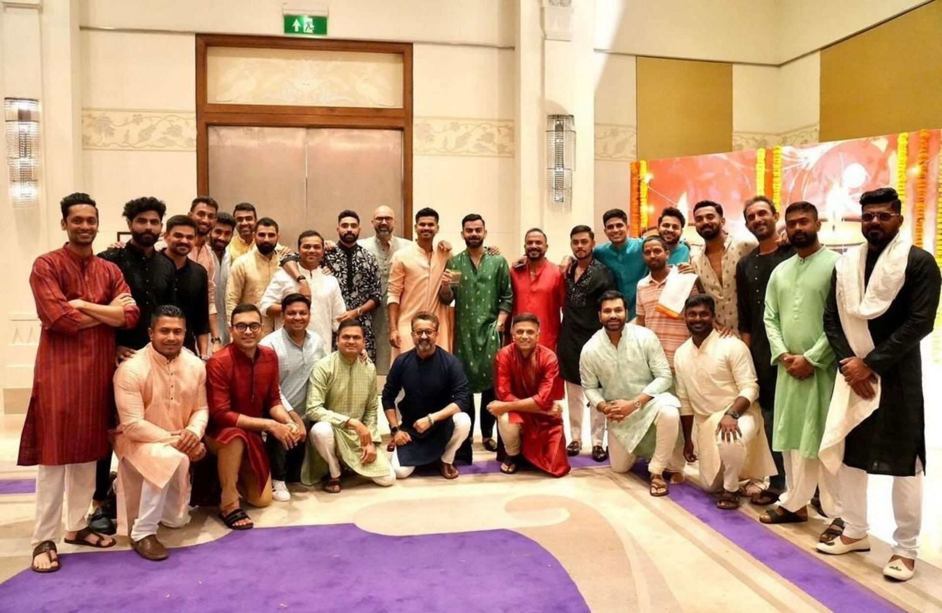 Team India contingent celebrating Diwali together on Saturday. (PC: Instagram)
