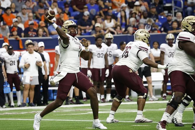 Texas State Bowl eligibility news thrills HC and university president by jumping into pond to celebrate the special occasion [WATCH]