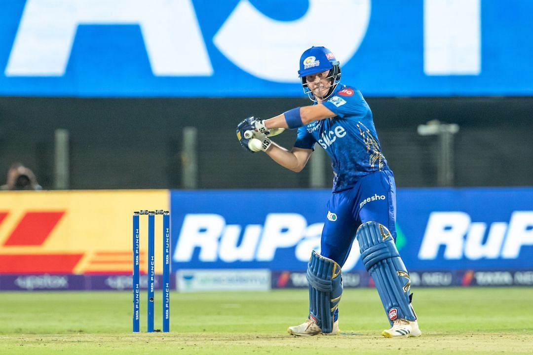 Dewald Brevis in action for Mumbai Indians (Image Credits: IPL)