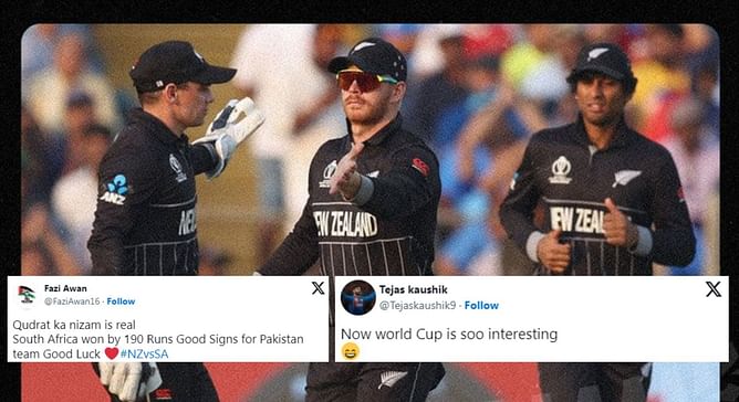 “Qudrat ka nizam is real” - Fans react as South Africa demolish New Zealand by 190 runs in 2023 World Cup
