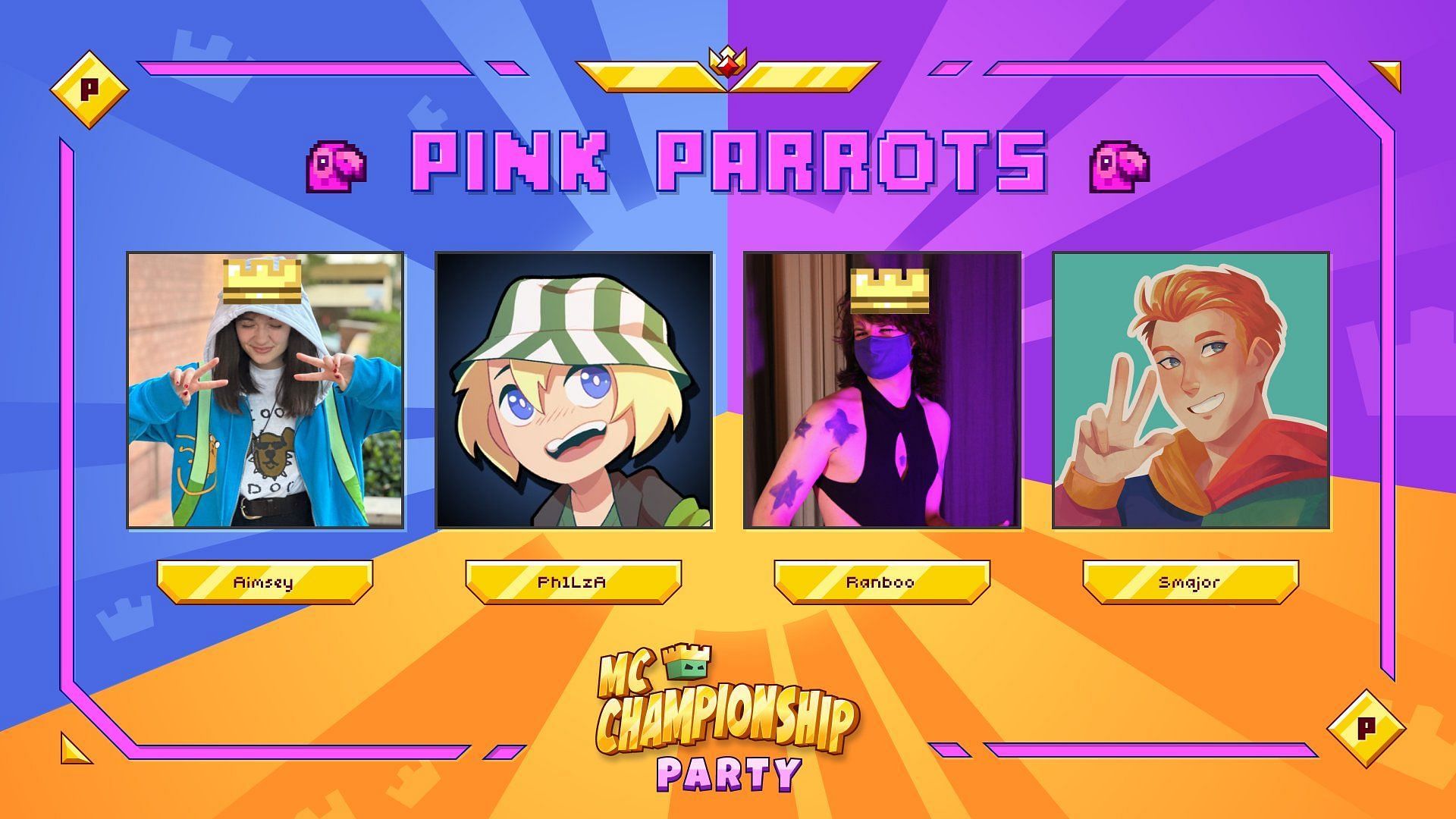 The Pink Parrots for MCC Party (Image via Noxcrew)