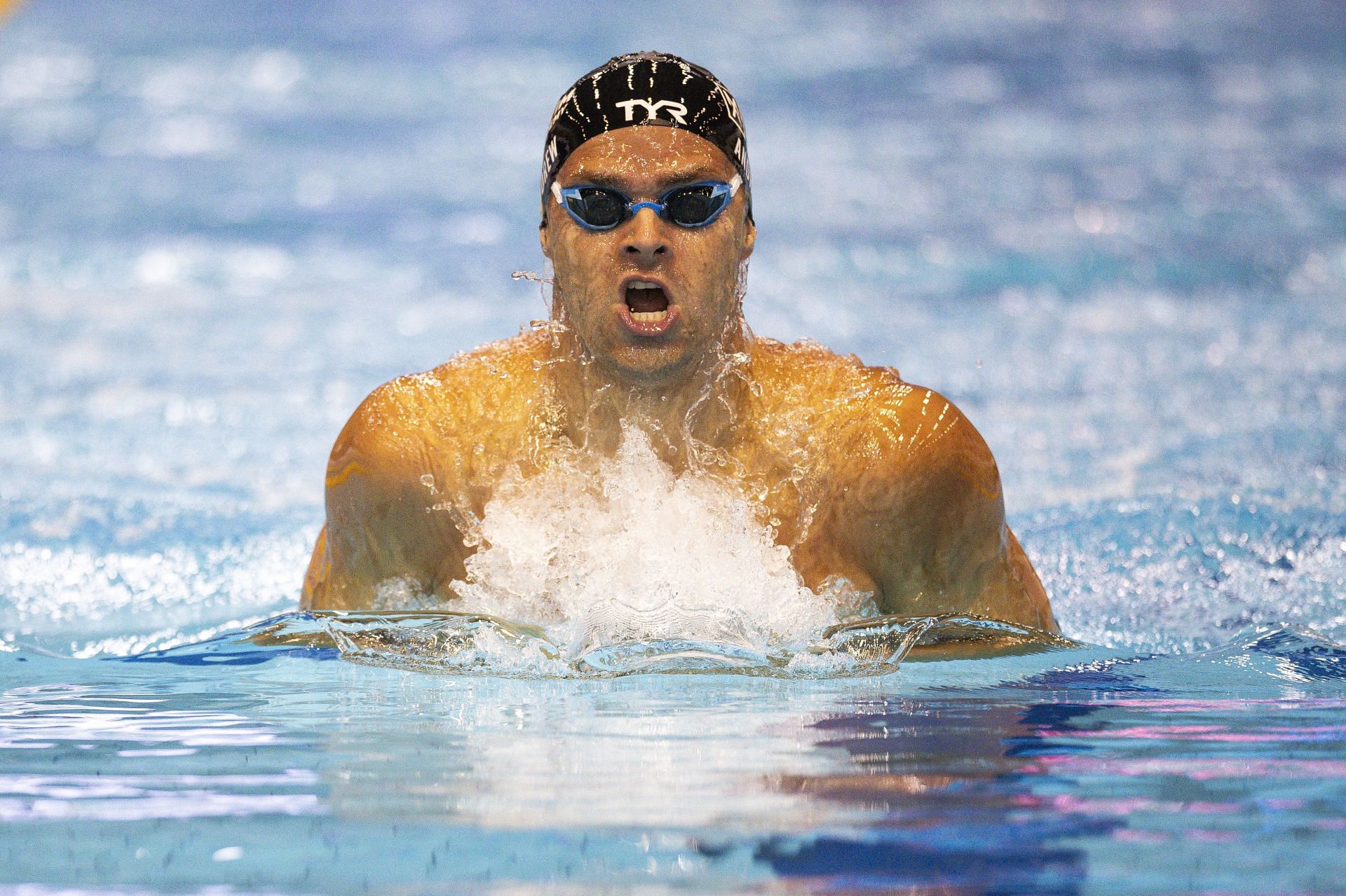 Michael Andrew of The United States competes during the Men&#039;s Individual Medley heats during the World Aquatics Swimming World Cup 2023 - Meet 1 in Berlin, Germany.