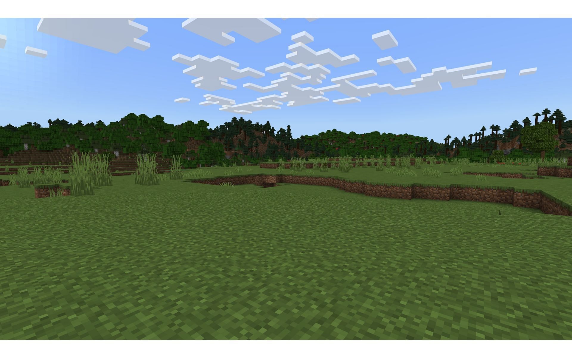 Players have plenty of room to build in this interesting seed (Image via Mojang)