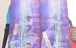 [Watch] Fans offer milk to Virat Kohli and Rohit Sharma's posters ahead of IND vs AUS 2023 World Cup final