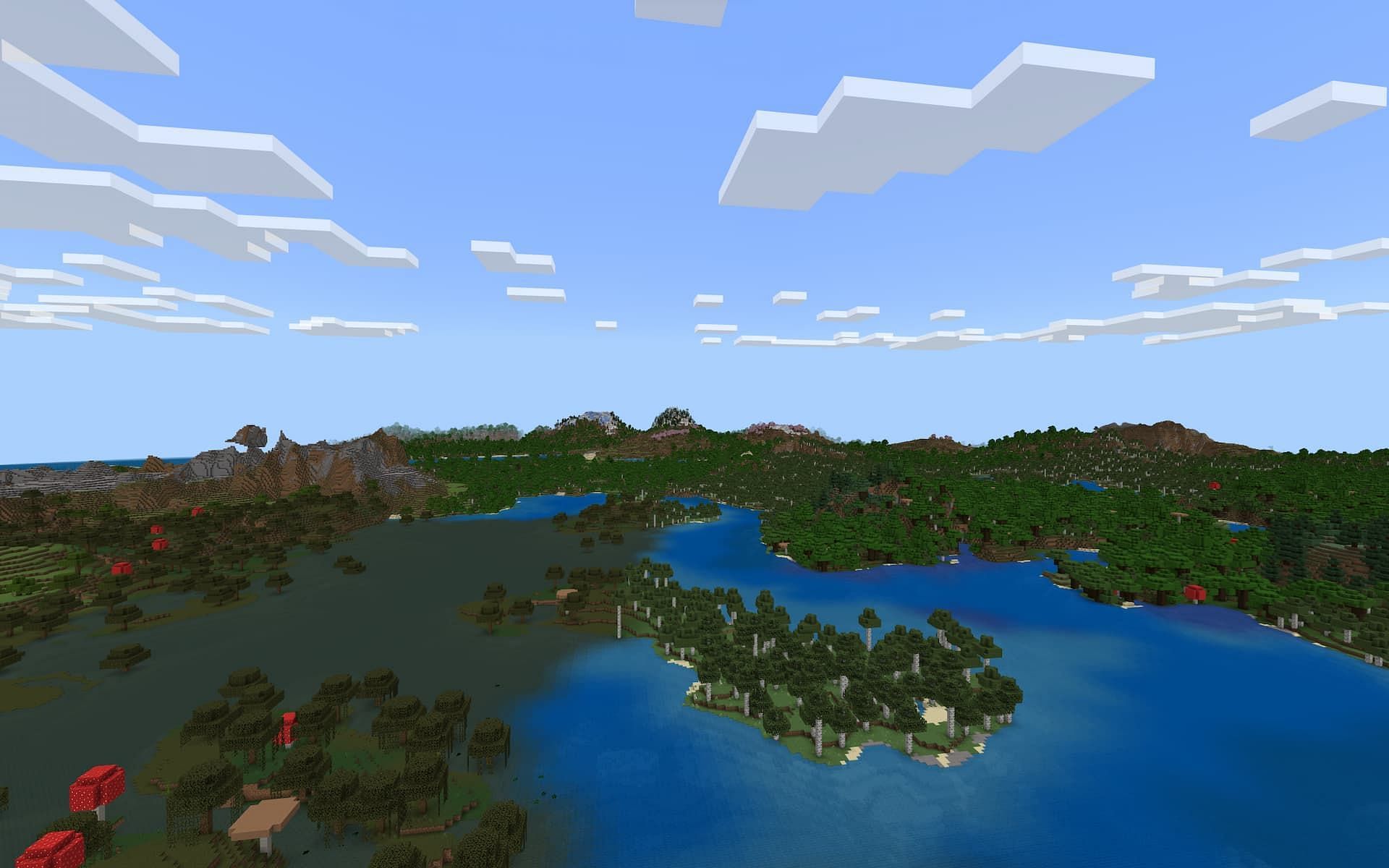 Players can find almost any biome in a short walk of spawn (Image via Mojang)