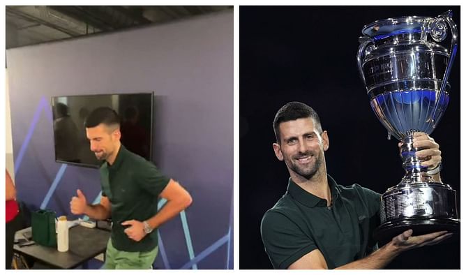 Watch: Novak Djokovic sings and dances along with his team to Guantanamera before year-end World No. 1 trophy presentation at ATP Finals