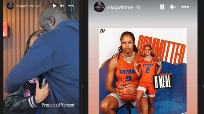 Shaquille O'Neal is a proud dad after Me'Arah O'Neal commits to Florida Gators over 7 top schools