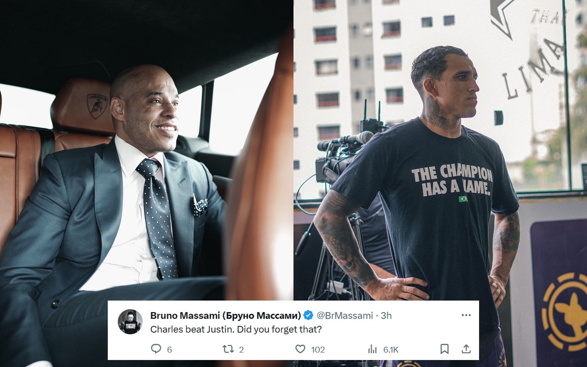 Ali Abdelaziz (left) and Charles Oliveira (right) (Image credits @aliabdelaziz and @charlesdobronxs on Instagram)