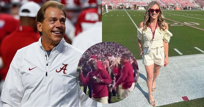 WATCH: Nick Saban’s daughter Kristen Saban shares joyous moment of Alabama OC on field after Iron Bowl success