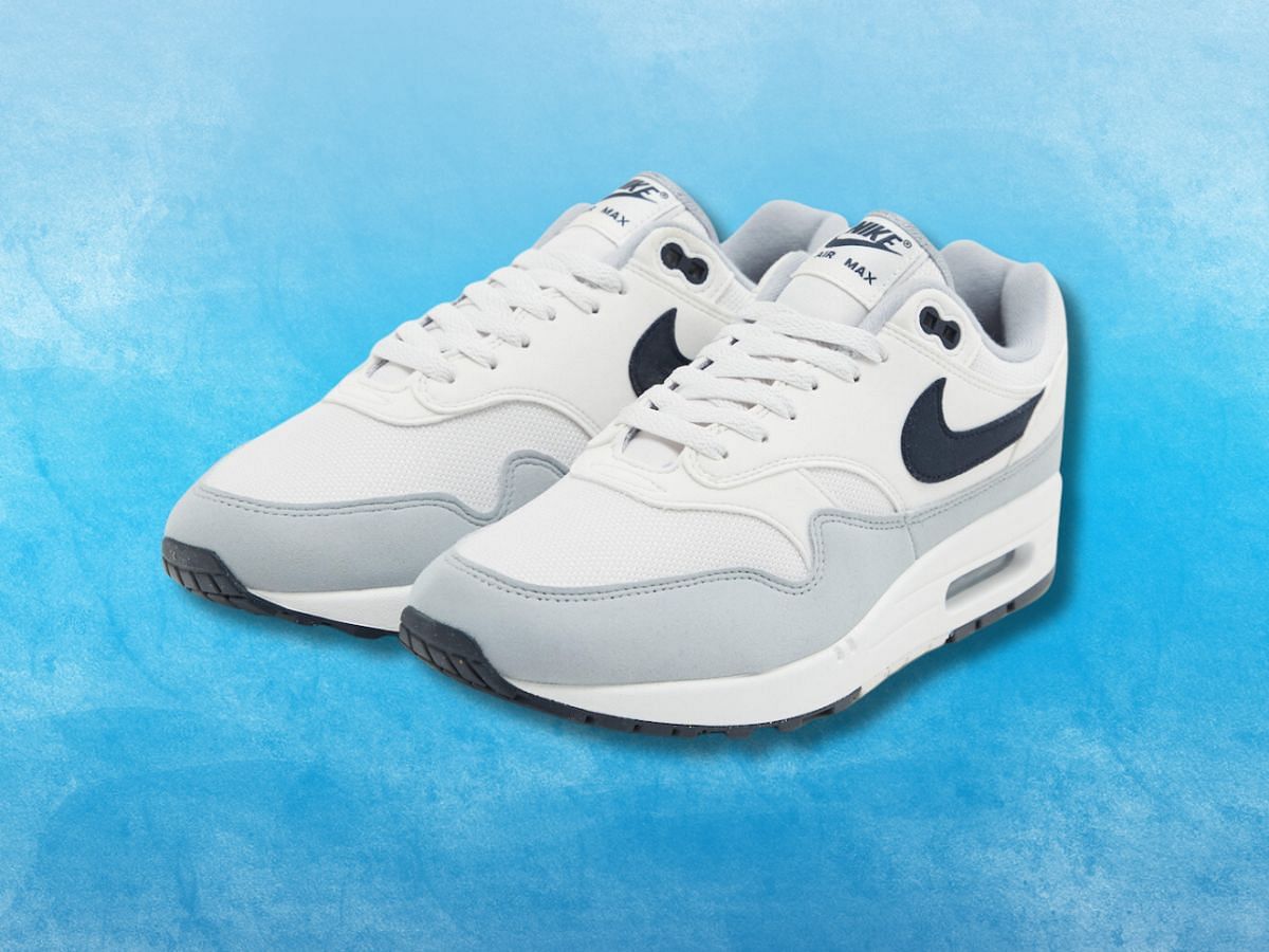 Nike Air Max 1 &ldquo;Pure Platinum/Dark Obsidian&rdquo; sneakers (Image via Sneaker News)