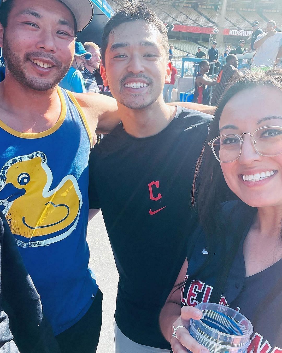 Steven Kwan with elder brother and sister. Source: Steven Kwan&rsquo;s sister Christine Marie&rsquo;s official Instagram handle @christine_mariee