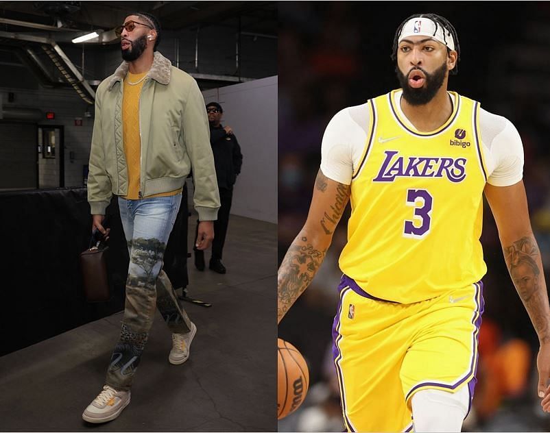 L.A. Lakers superstar Anthony Davis was sleek with a Burberry jacket and Union LA x Air Jordan 2s pre-game against the Portland Trail Blazers on Friday.
