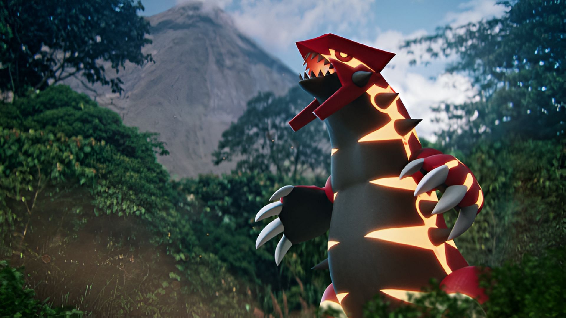 Primal Groudon as it appears in Pokemon GO.