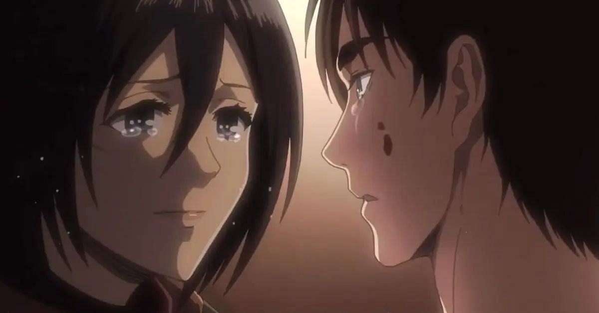 Mikasa confesses her feelings to Eren(image via Wit Studio)