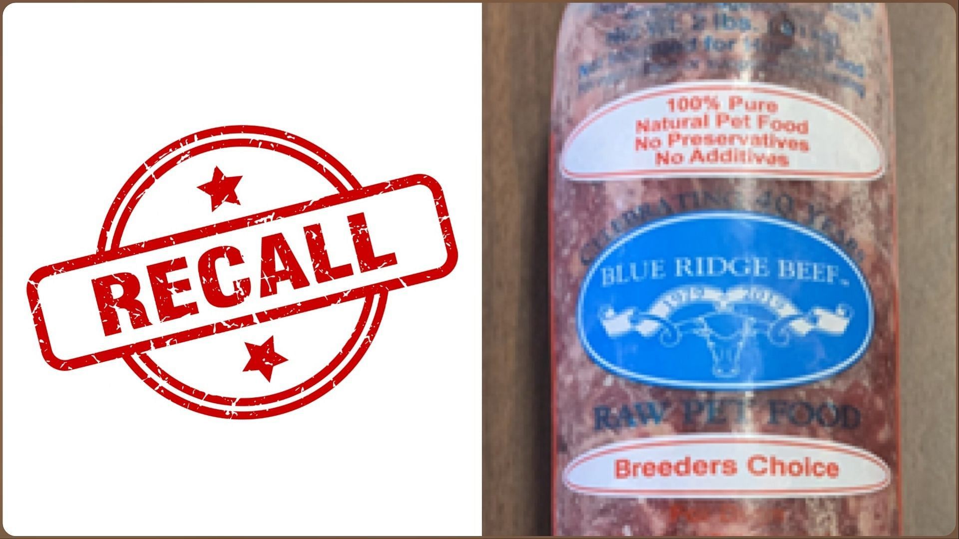 Blue Ridge Beef recalls Breeders Choice Dog Food over salmonella concerns (Image via FDA)