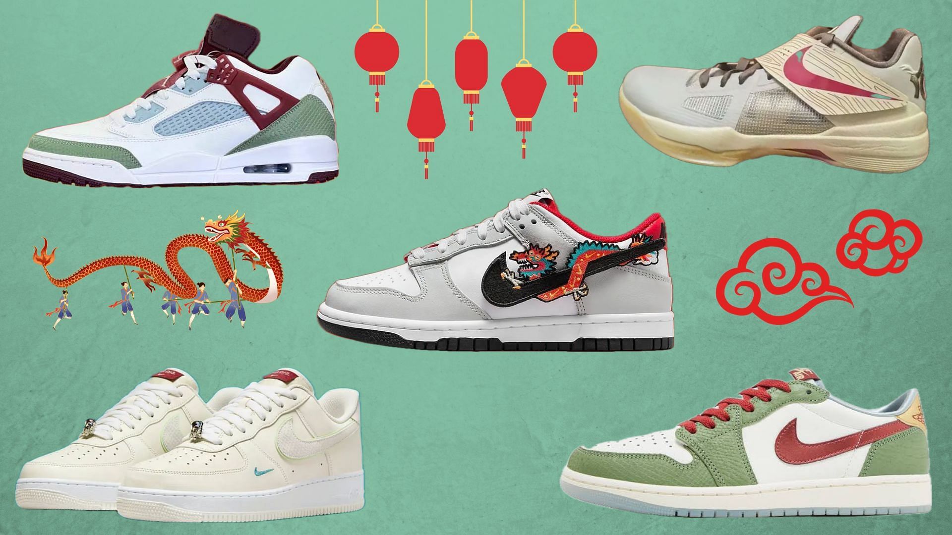 Five best Year of the dragon themed Nike releases planned for 2024 (Image via Sportskeeda)