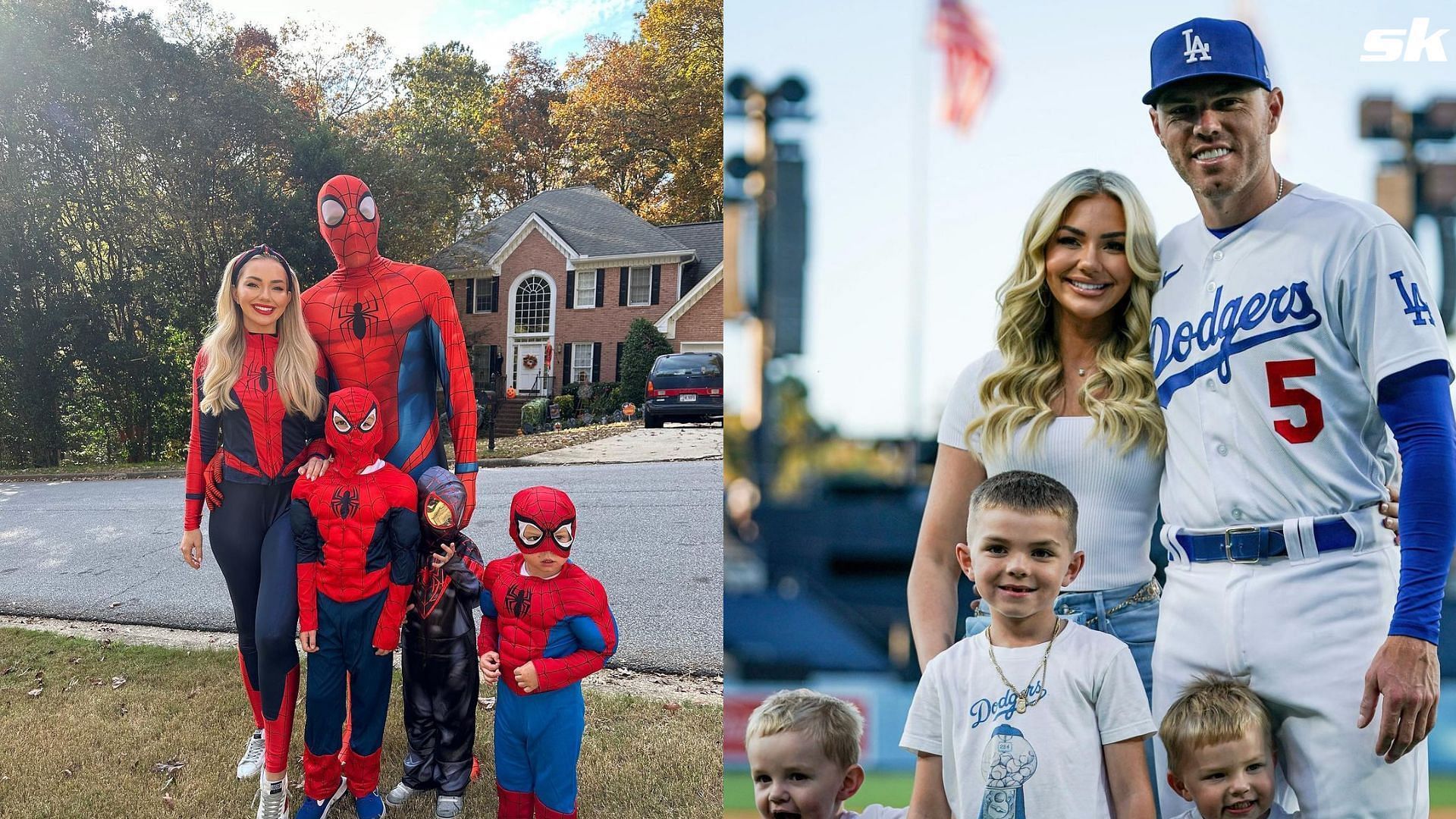 Freddie Freeman, his wife and sons. 