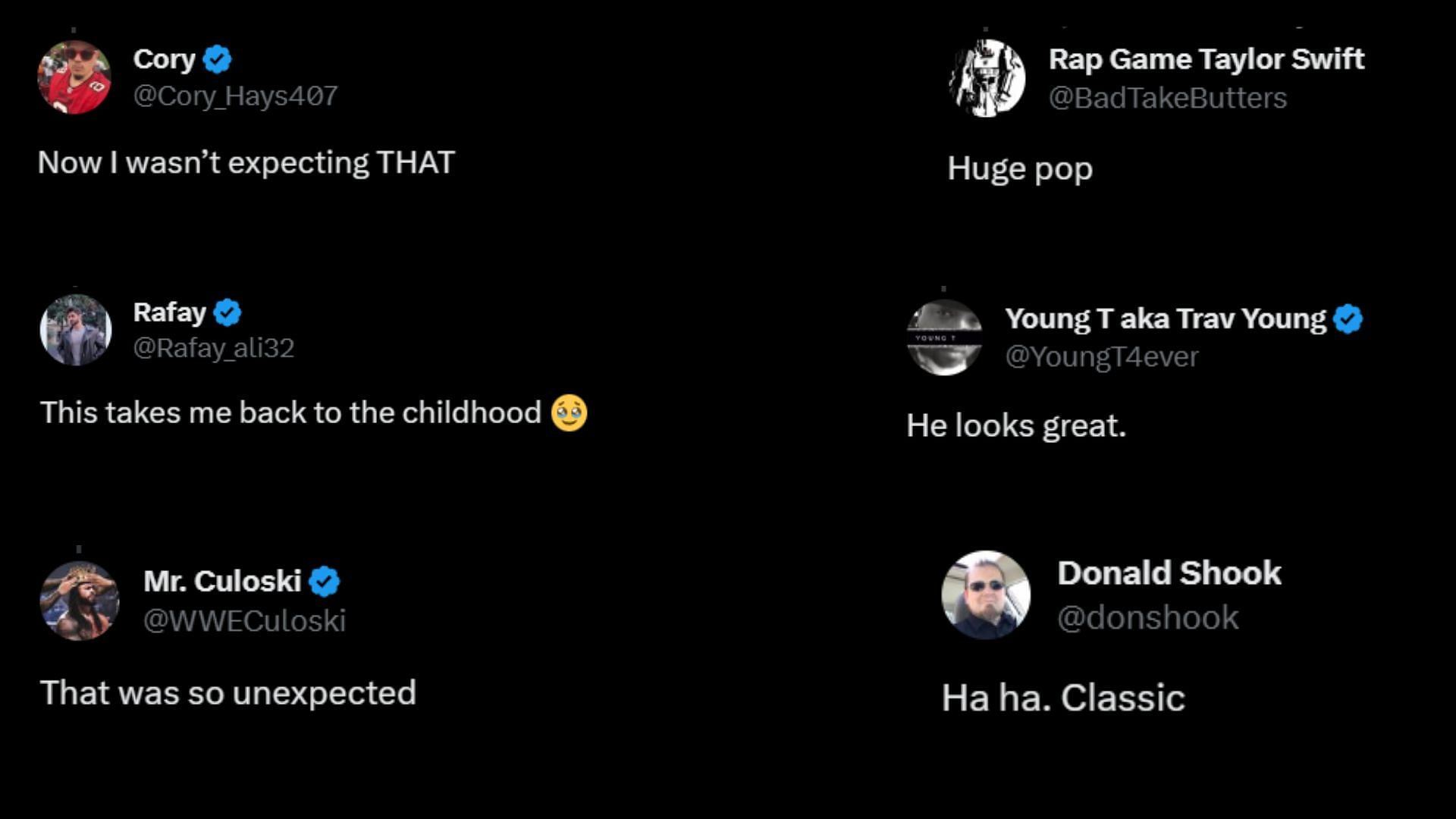 Screenshot of fans&#039; reactions on Twitter.