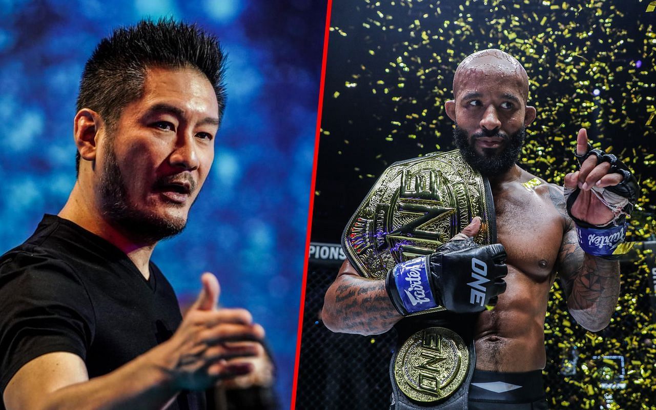 ONE Championship CEO Chatri Sityodtong (left) and Demetrious Johnson (right).