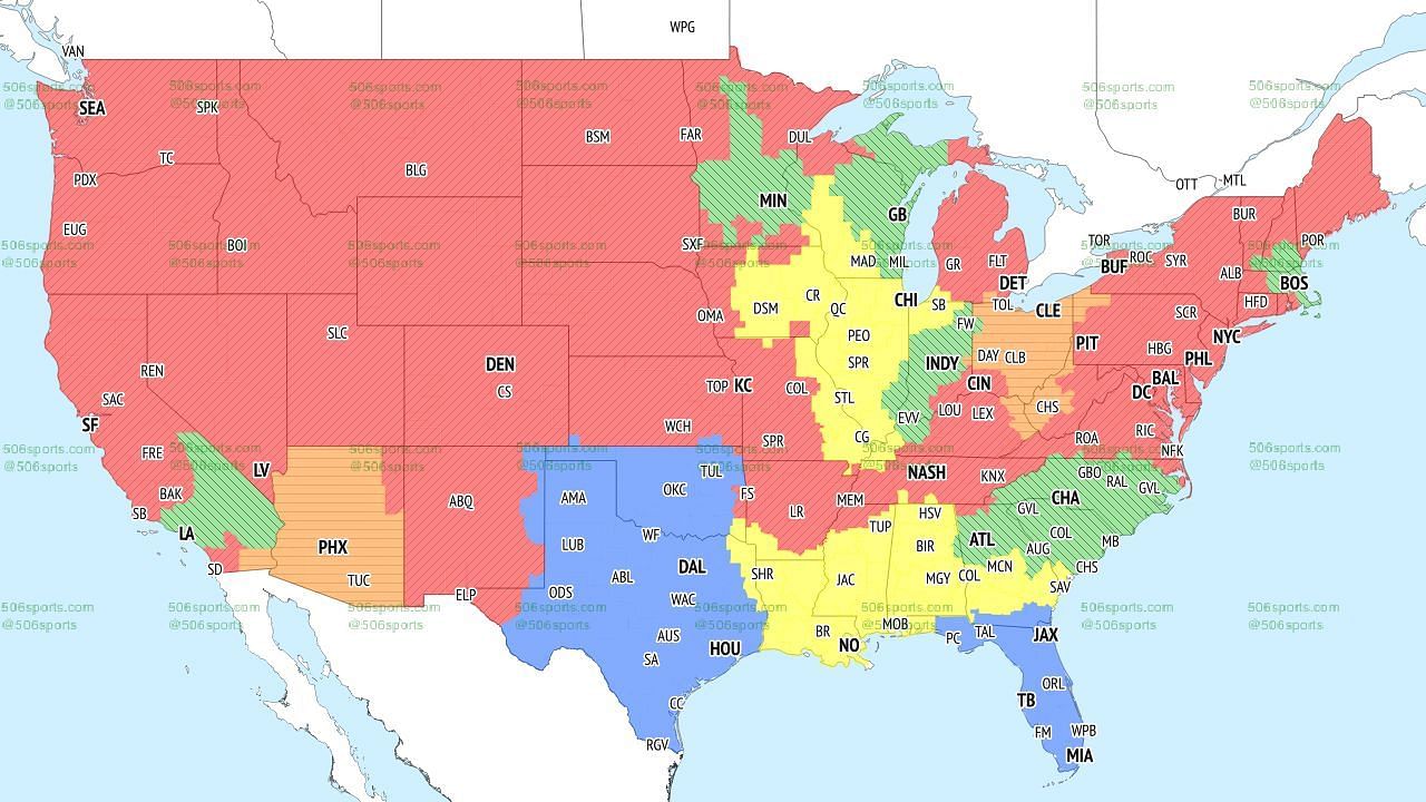 CBS Coverage Map Week 9. Credit: 506Sports