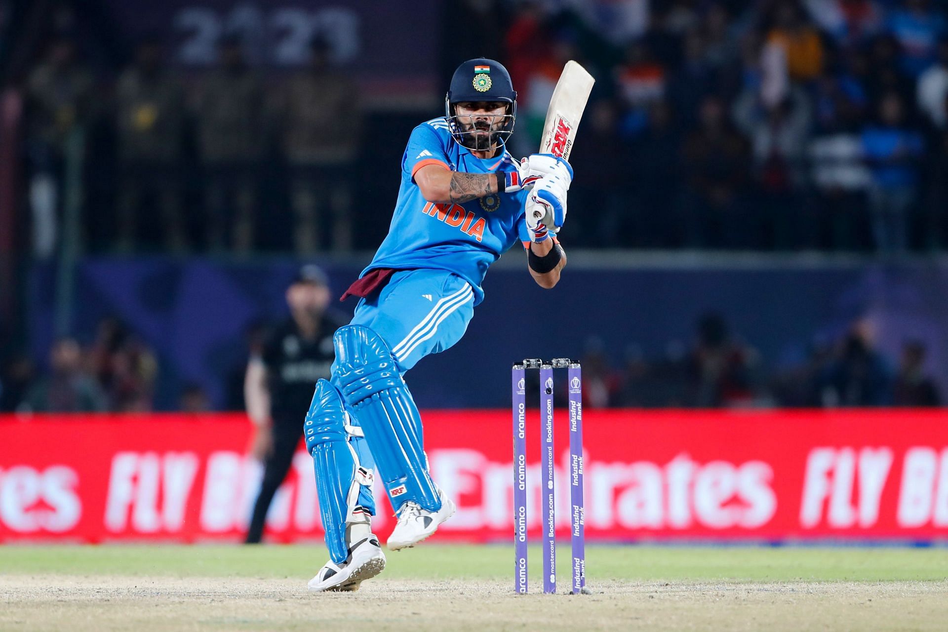 Virat Kohli played a crucial knock vs New Zealand in Dharamsala. [Getty Images]