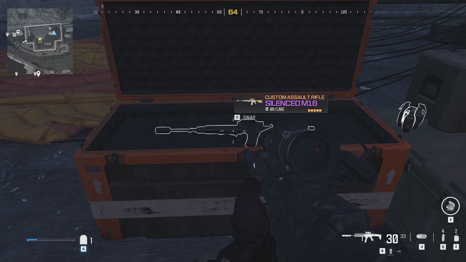 Silenced M16 location (Image via Activision)