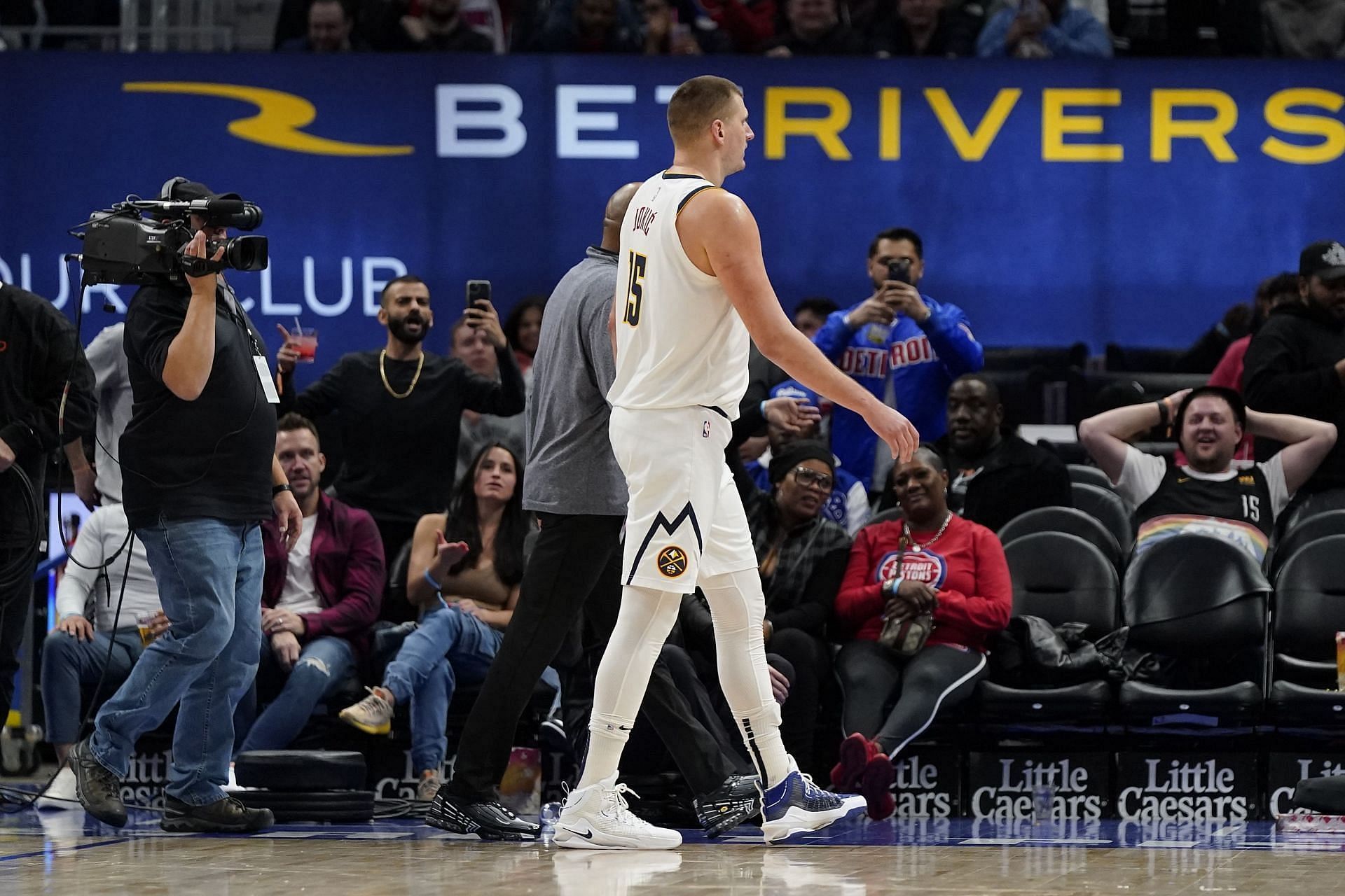 Why did Pistons announcers get annoyed at refs following Jokic ejection?